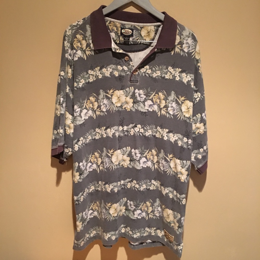Tommy Bahama Original Floral Polo Shirt XL